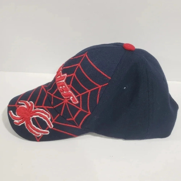 Spyder Blue/Red Velcro Back Kids/Youth Ball Cap. - Picture 2 of 5